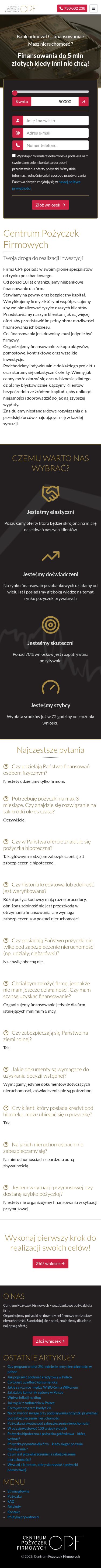 Strona pośrednika pożyczkowego 2