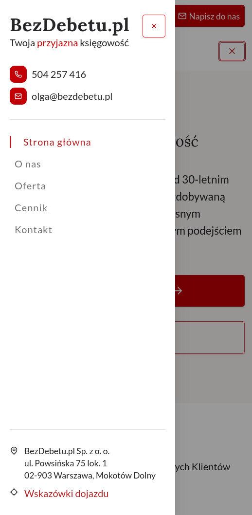Strona rodzinnego biura rachunkowego 2